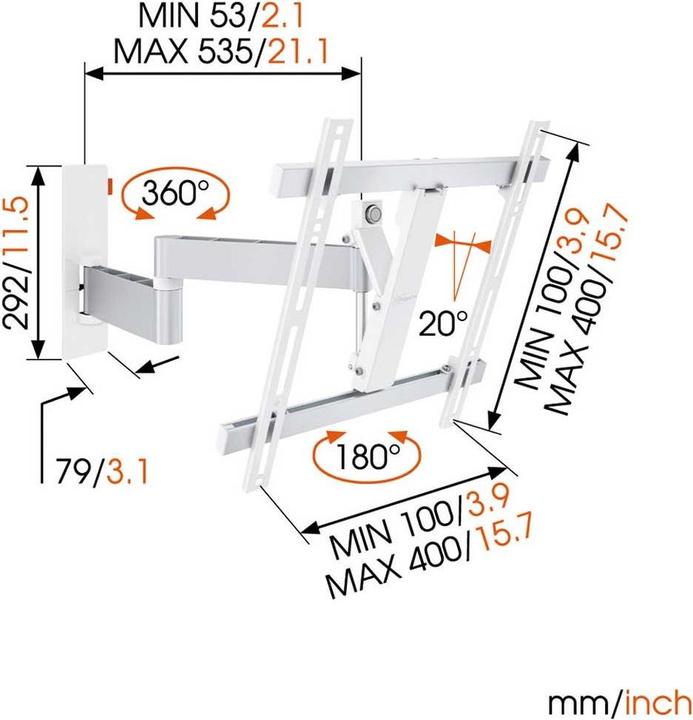 Produktbild Vogels Wall 2245w (Wand, 55", 20 kg)