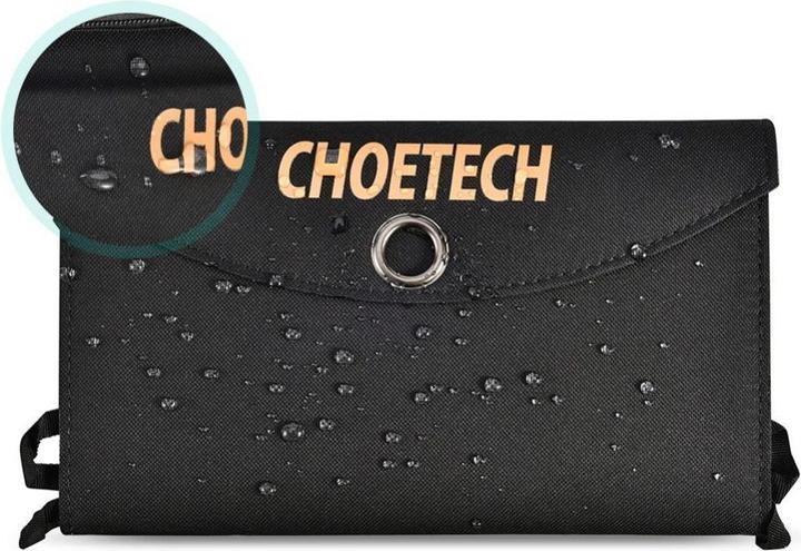 Actual product image Choetech USB solar charger (19 W, 0.48 kg)