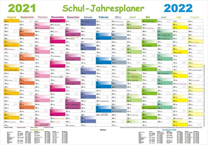 Produktbild Schul-Jahresplaner 2021/2022