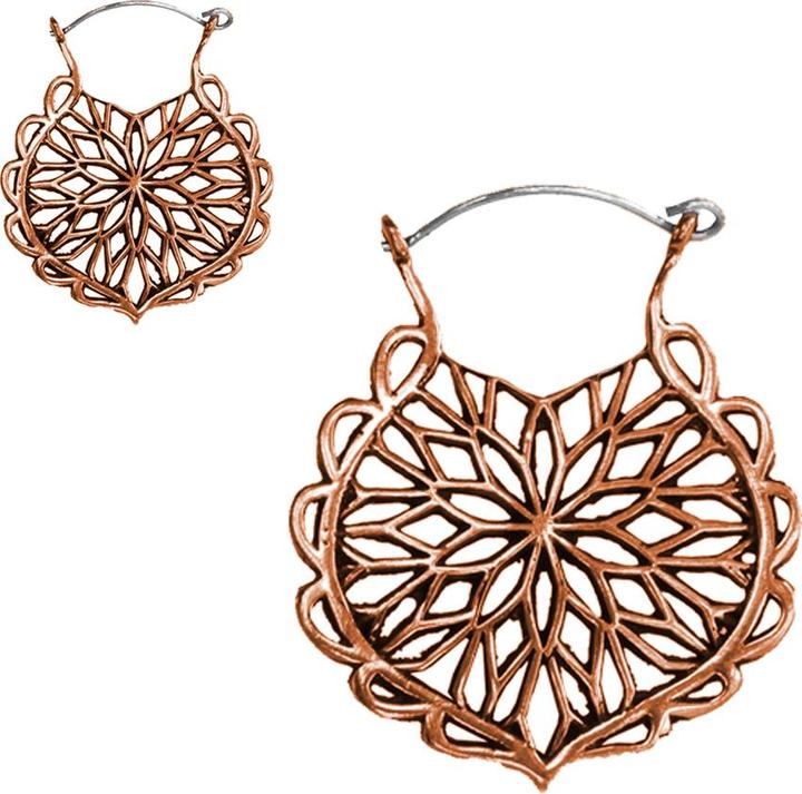 Produktbild Star Piercing Ohrring rosegold Blatt (Kupfer)