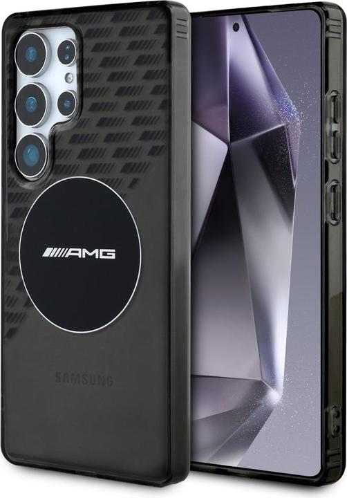 Produktbild Mercedes AMG Transparent Rhombs MagSafe Case for Samsung Galaxy S25 Ultra - Black (Samsung Galaxy S25 Ultra)