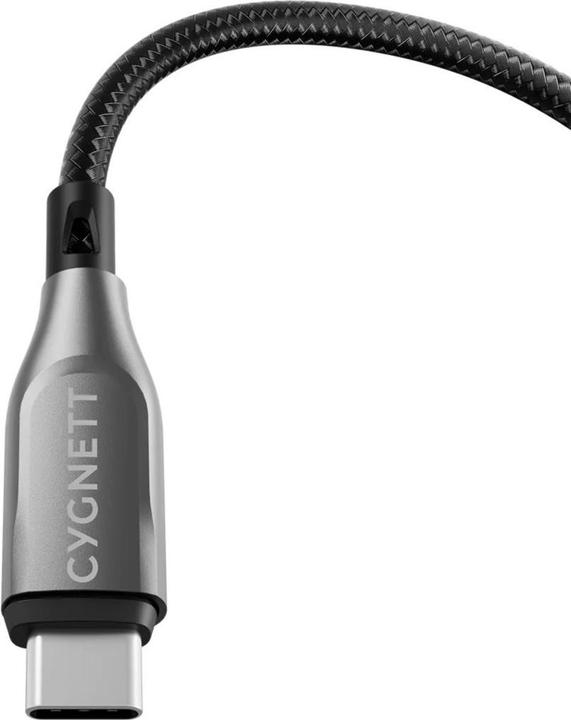 Actual product image Cygnett Armoured USB-C to USB-C (USB 2.0) cable, black, 3 m (3 m, USB 2.0)