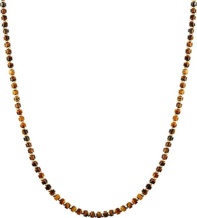 Immagine prodotto Yokoamii Catena da donna in metallo con pietra naturale in oro giallo da 50,0 cm + 5,0 cm di estensione - (Lega metallica, 50 - 55 cm)