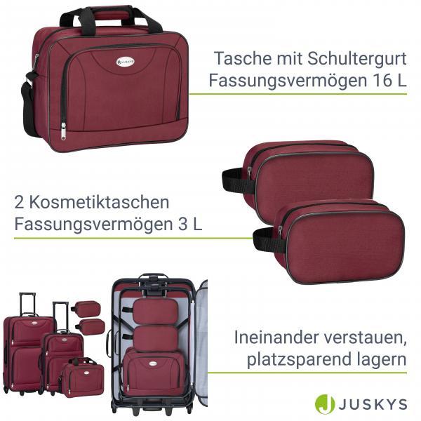 Produktbild Juskys Trolley Kofferset Athen (60 l, M (50 - 90l), L (90 - 115l))