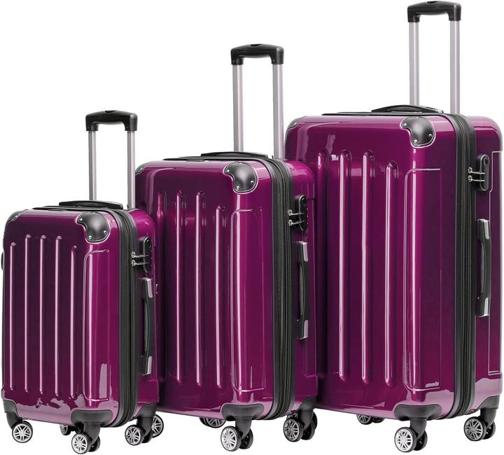 Actual product image Beibye 3-tlg. Hartschalenkoffer-Set (Hand luggage (up to 50 litres), M (50 - 90l), XL (from 140l))