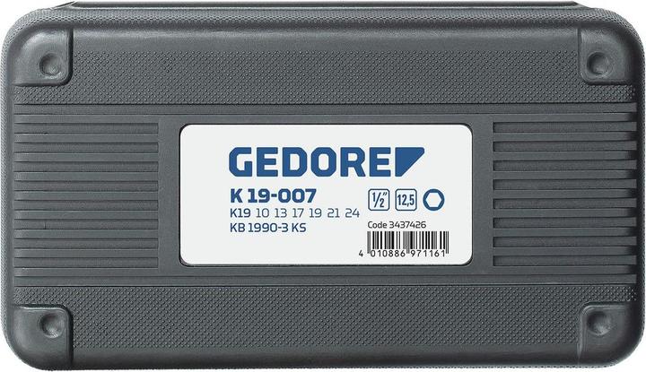 Produktbild Gedore Kraftschrauber-Satz 1/2" 7-tlg 6-kant 10-24 mm (1/2")