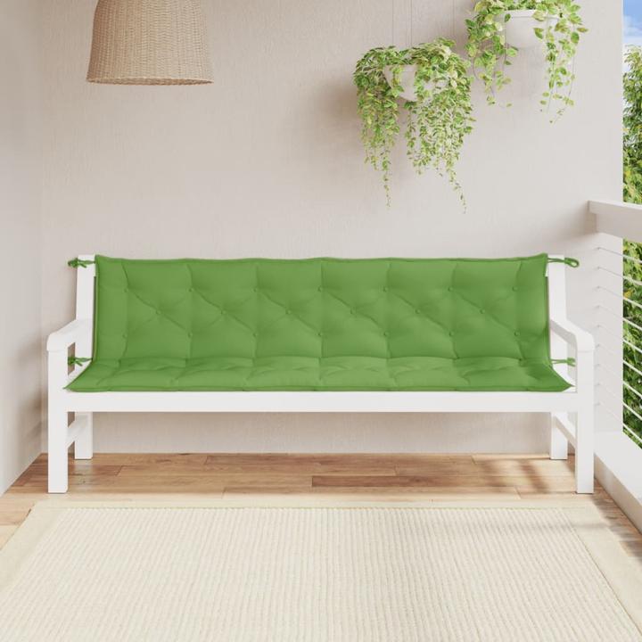 Actual product image VidaXL Garden bench cushions 2 pcs. fabric (200 x 50 x 7 cm)