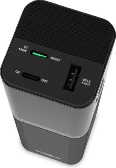 Actual product image Strong S-19 Powerbank Ladegerät mit 140W USB-C Power Delivery 3-Port Schnellladegerät für Laptop, Sm (12000 mAh, 140 W, 140 Wh)