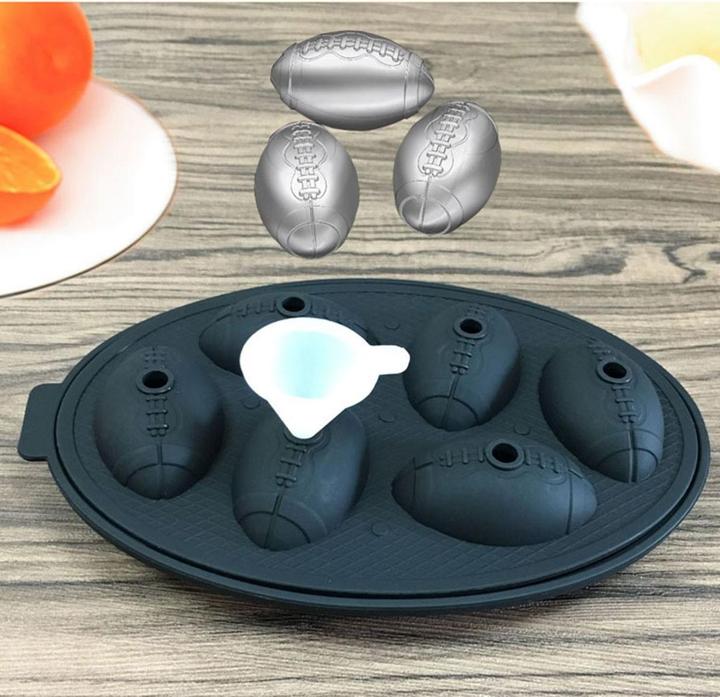 Actual product image König Design Silicone ice cube mould football ice mould whisky round ice ball ice cube tray