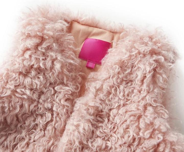 Immagine prodotto VidaXL Gilet da bambino in pelliccia sintetica rosa chiaro 116, materiale esterno (116)