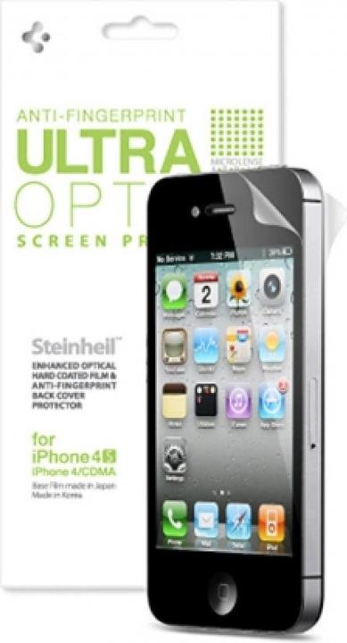 Actual product image Spigen Steinheil iPhone 4 / 4S SGP Anti Fingerprint Protective Film (1 Piece, Apple iPhone 4)