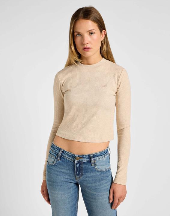 Lee Langarmshirt Longsleeves Cropped Rib Tee (S)