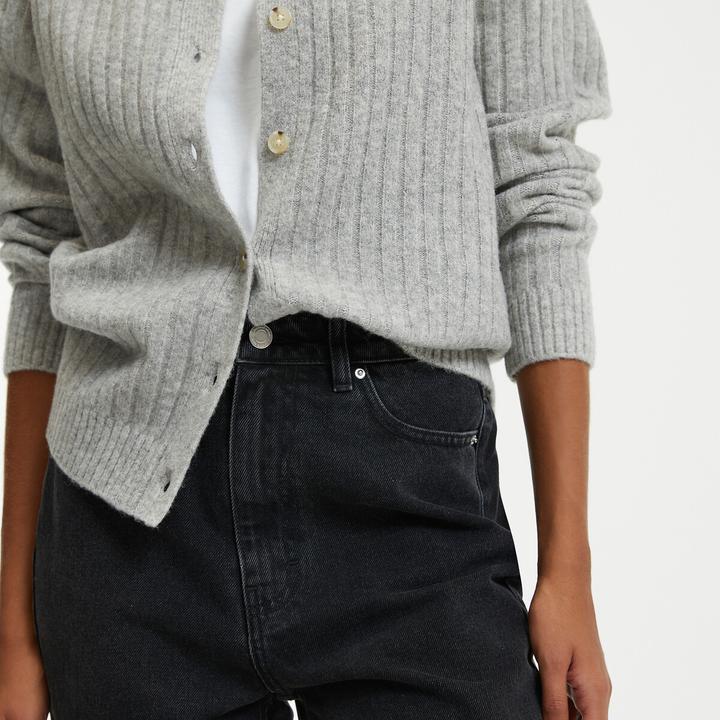 Actual product image La Redoute Collections Straight high-waisted jeans in 7/8 length (L)