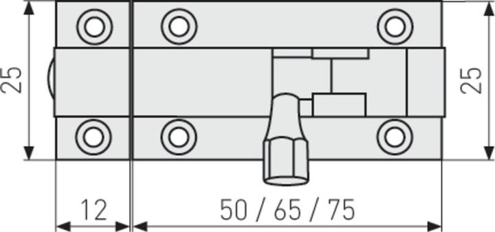 Immagine prodotto Abus Chiavistello Grendel 96/65 SB (Porta camera, Porta d'ingresso, Porta di legno, Portafinestra)