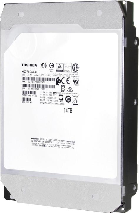 Immagine prodotto Toshiba MG07ACA Series (14 TB, 3.5", CMR)