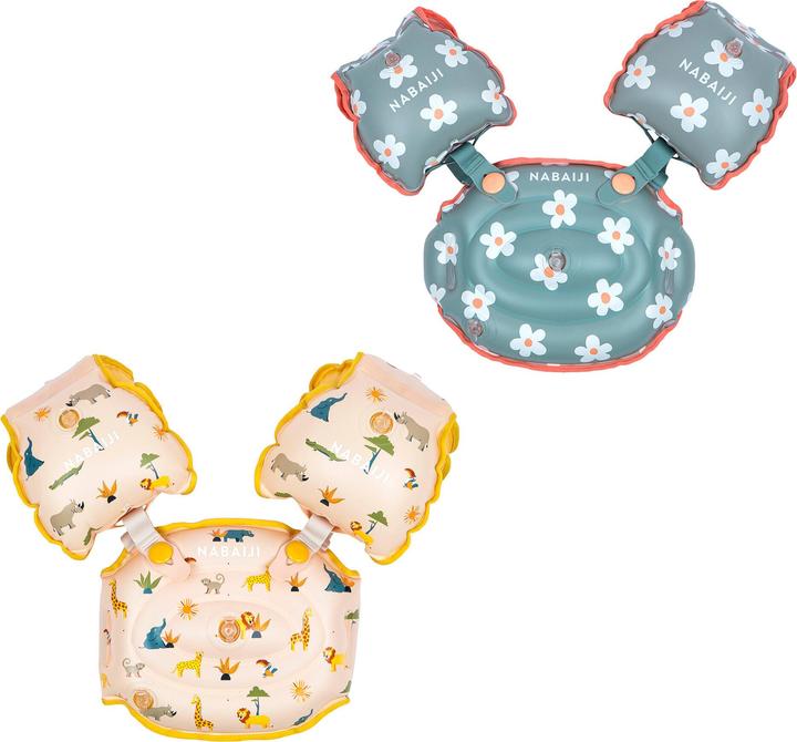 Immagine prodotto Nabaiji Bracciali da piscina progressivi per bambini - Tiswim stampa floreale kaki
