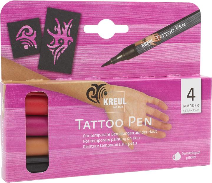 Productafbeelding Kreul tattoo pen tribals, set van 4