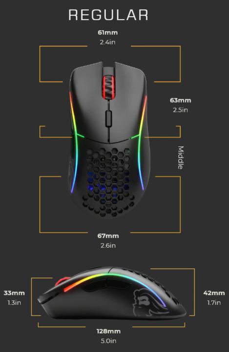 Actual product image Glorious PC Gaming Race model D (Cable)