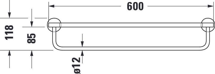 Nutritional values and ingredients Duravit Towel rack STARCK T 610x232mm chrome