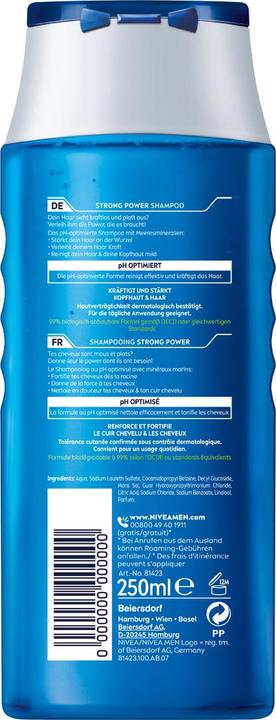 Produktbild NIVEA Strong Power pH-Optimal Shampoo Trio (750 ml, Flüssiges Shampoo)