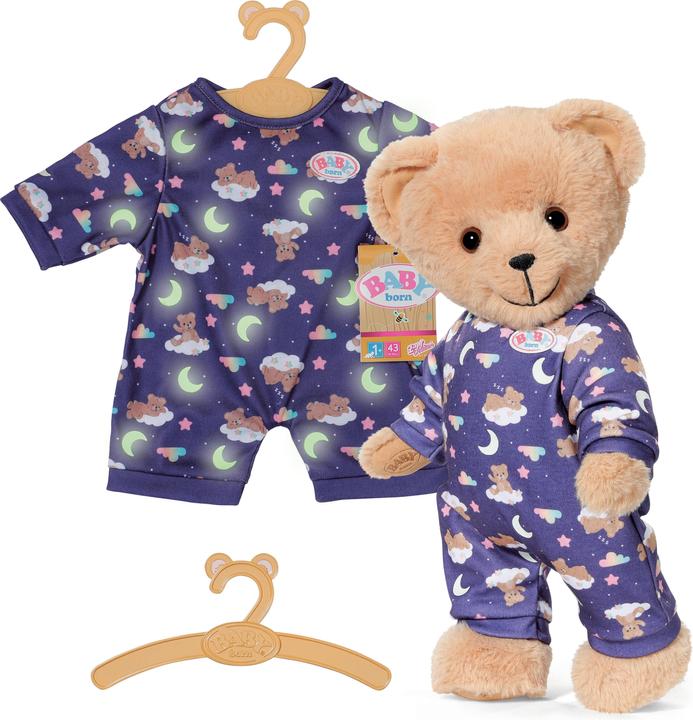 Zapf Creation BABY born Teddy Schlafanzug Glow in the Dark