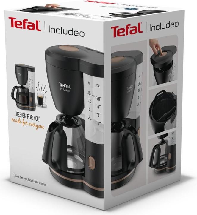 Produktbild Tefal Kaffeeautomat CM5338 Includeo Glas 10-15 Tassen