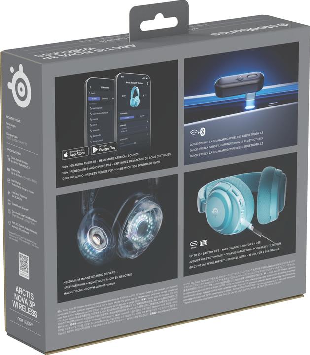 Produktbild SteelSeries Arctis Nova 3PW Aqua (Kabellos)