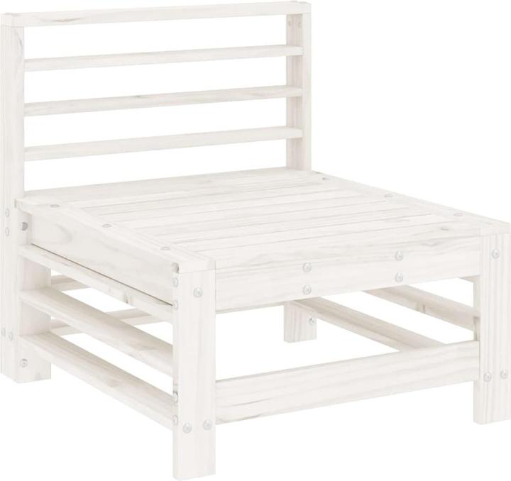 Actual product image VidaXL 5-tlg. Garten-Lounge-Set Weiss Massivholz Kiefer,Farbe