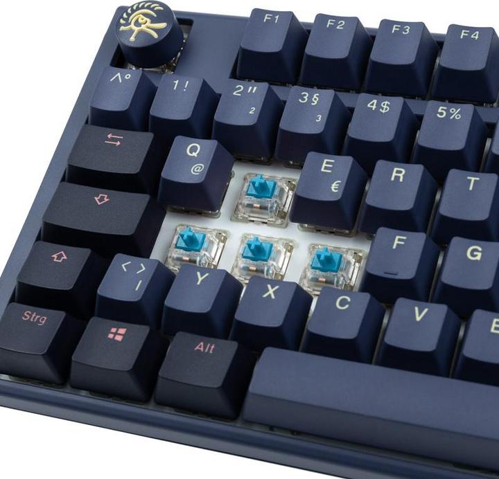 Produktbild Ducky One 3 Cosmic Blue Gaming Tastatur, RGB LED - MX-Blue (DE, Kabelgebunden)