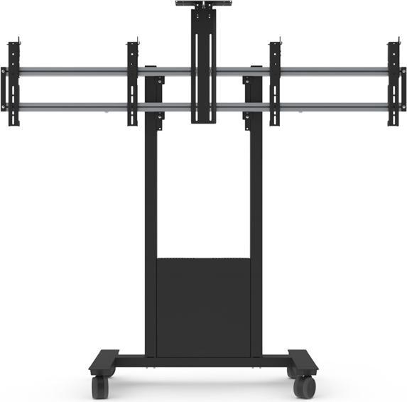 Image du produit SMS Func Mobile Video Conference - Chariot pour 2 écrans LCD / unité centrale / caméra - noir