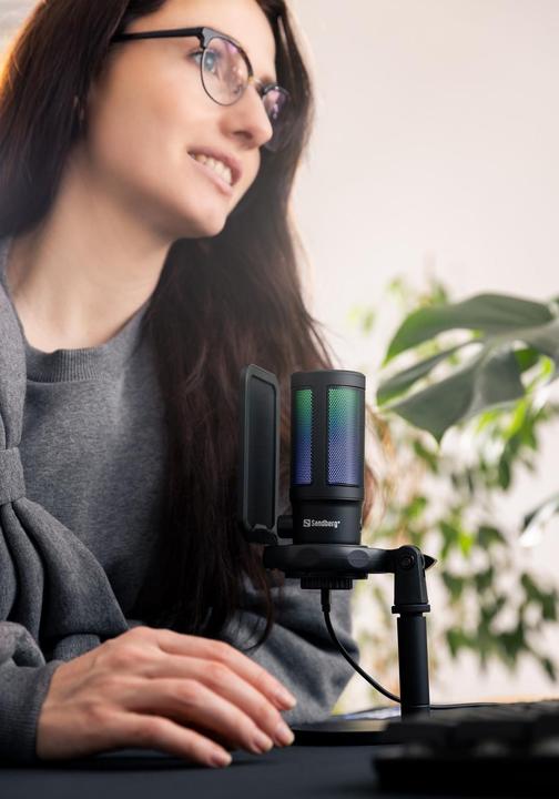 Actual product image Sandberg Streamer USB Microphone RGB