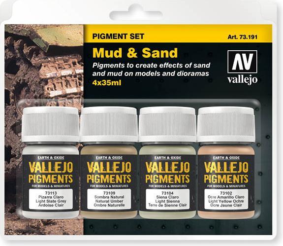 Actual product image Vallejo Mud and Sand Pigment Set Color Pigments