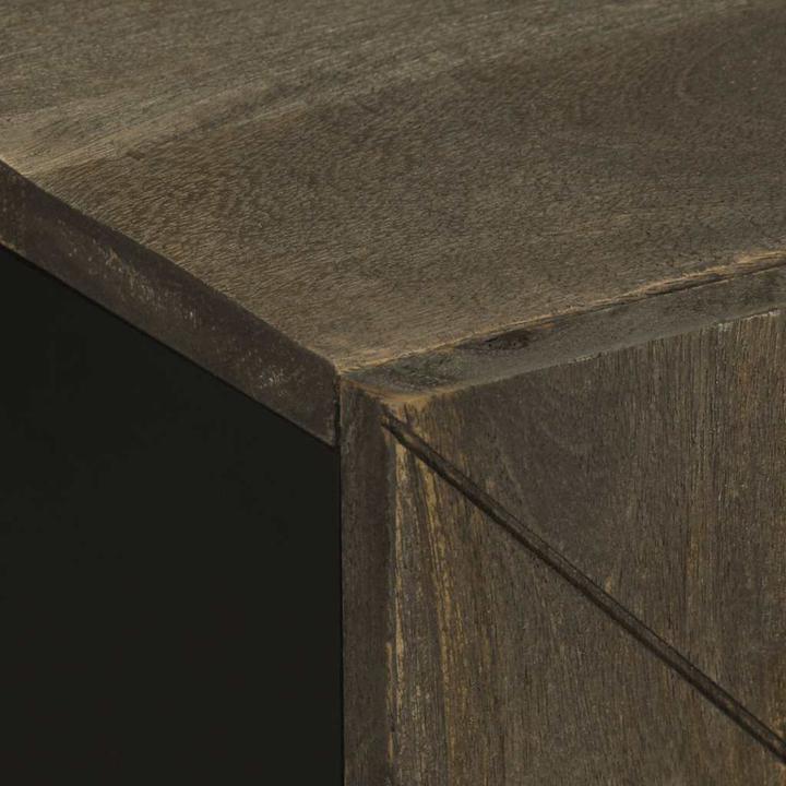 Actual product image VidaXL 3-piece bathroom furniture set black solid mango wood