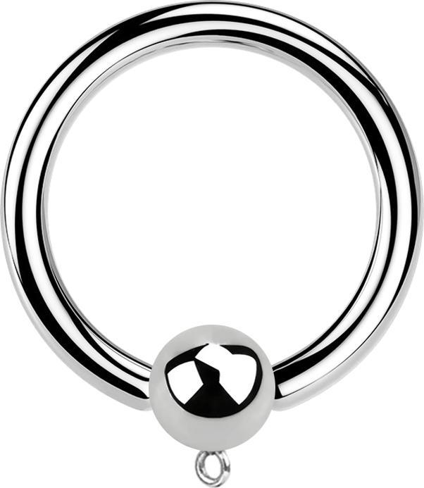 Immagine prodotto Star Piercing Anello di chiusura micro in argento con pallina Anello per ciondolo (senza ottone, Acciaio chirurgico 316L)