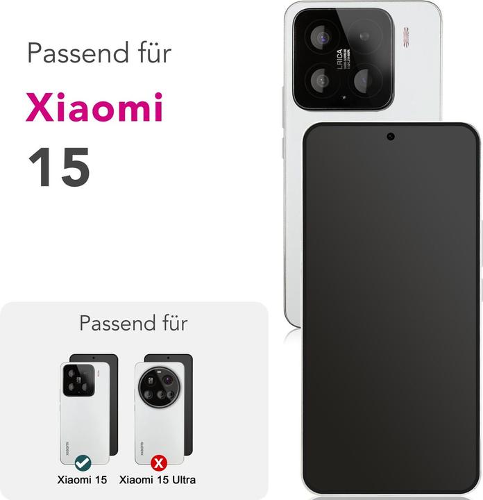 Produktbild Nalia ArmorGlassX - 2x Display Schutzglas - Full Screen Protection 9H Tempered Glass (1 Stück, Xiaomi 15)
