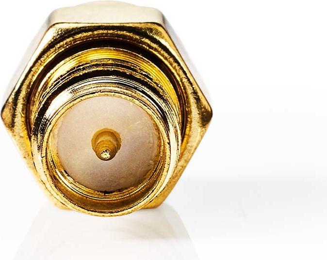 Actual product image Nedis SMA adapter | SMA socket reverse polarity | SMA plug | gold-plated | 50 Ohm | straight | copper (Antenna cable)