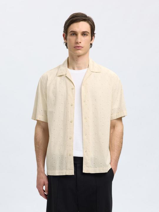 Image du produit Selected Homme Broderie Anglaise Chemise à manches courtes (S)
