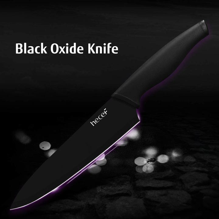 Actual product image Hecef Black Oxide Knife Set 6 pcs.