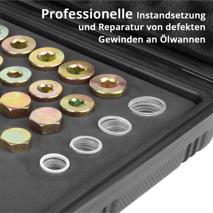 Produktbild Stahlwerk Ölablassschraube Reparatur Set 64 tlg. Reparatursatz Öl-Ablass-Gewinde