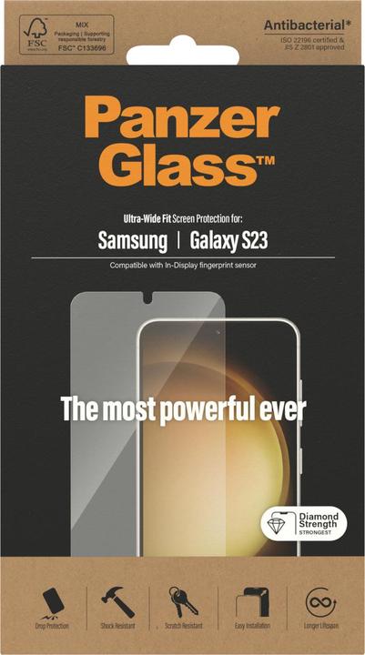 Produktbild PanzerGlass Displayschutz Ultra Wide Fit (1 Stück, Samsung Galaxy S23)