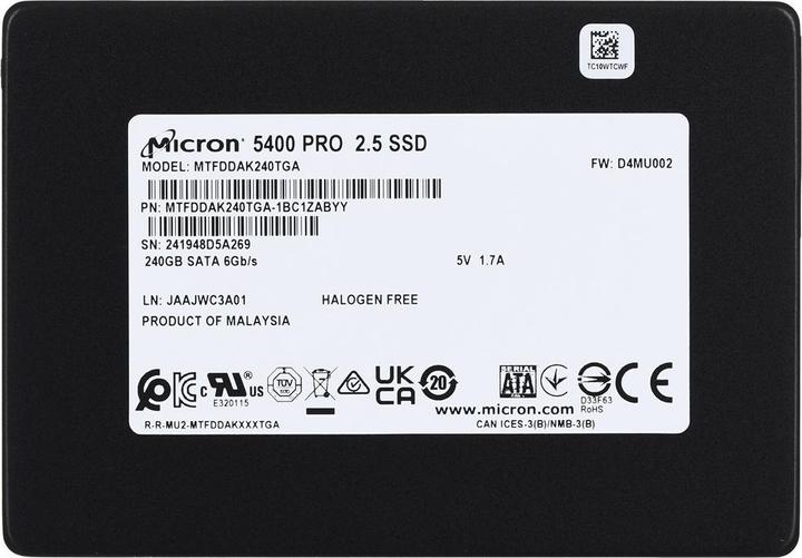 Actual product image Micron 5400 PRO SATA SSD (240 GB, 2.5")