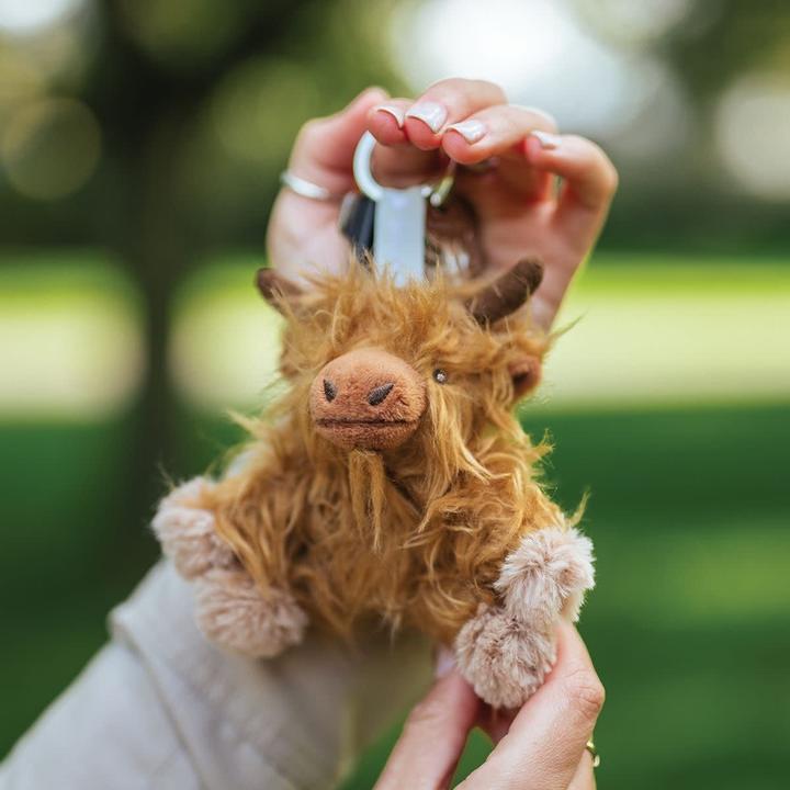 Actual product image Wrendale Design Keyring 'Gordon' Highland Cow Plush