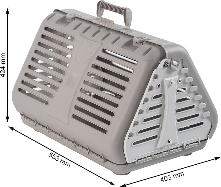 Image du produit Rotho TOBY Boîte de transport pliable avec roulettes (Chien, Chat, Respirant, Réflecteurs)