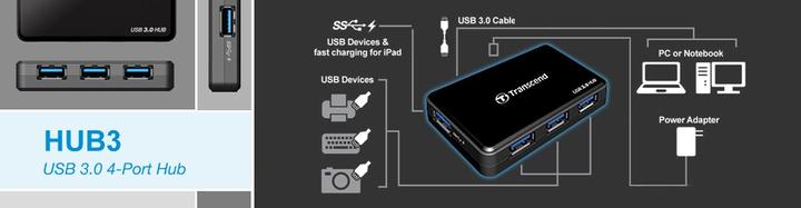 Produktbild Transcend TC - USB 3.0 4-Port Hub (Micro USB, 4 Ports)