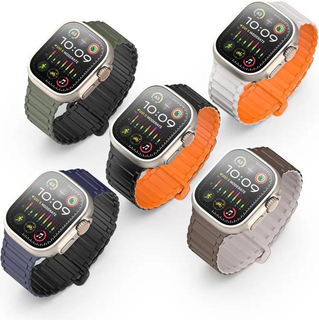 Image du produit Dux Ducis KJ Bracelet (42 mm, 45 mm, 44 mm, 49 mm, Silicone, Aimant)