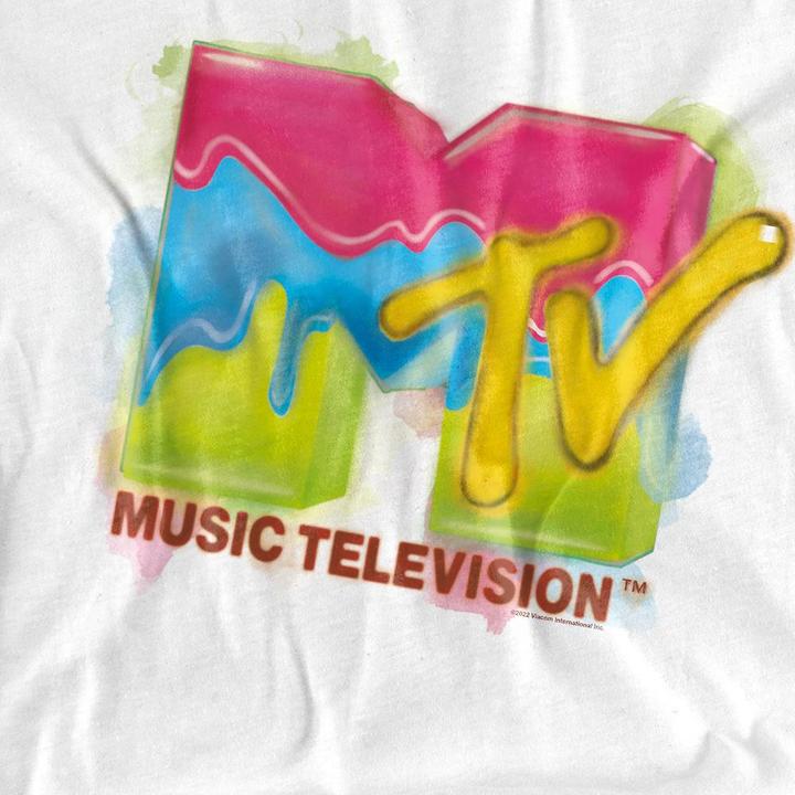 Actual product image MTV Mens Paint Logo T-Shirt (XXL)
