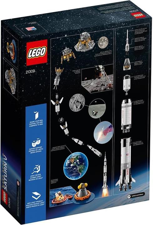 Image du produit LEGO NASA Apollo Saturn V (21309, LEGO Ideas, LEGO difficiles à trouver)