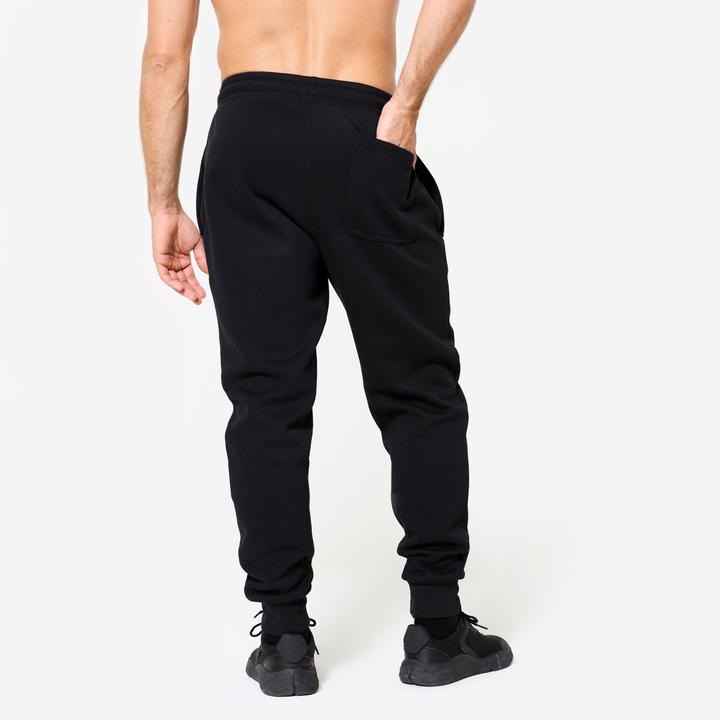 Domyos Men's Fleece Fitness Bottoms - Dark Blue