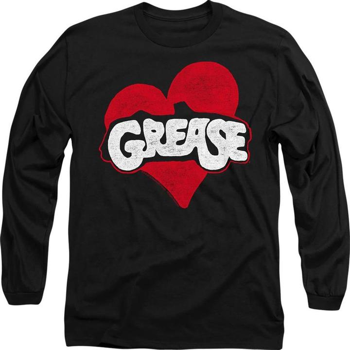 Actual product image Grease Unisex Adult Heart T-Shirt (L)