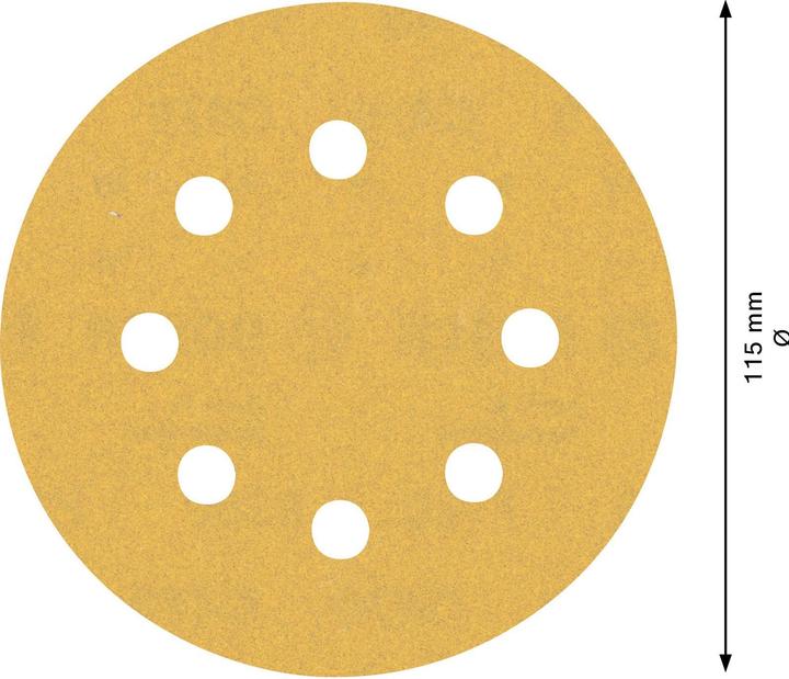 Actual product image Bosch Professional Zubehör Expert C470 Sandpaper with 8 holes for random orbital sander, 115 mm, G 180, 5 pcs. (180)